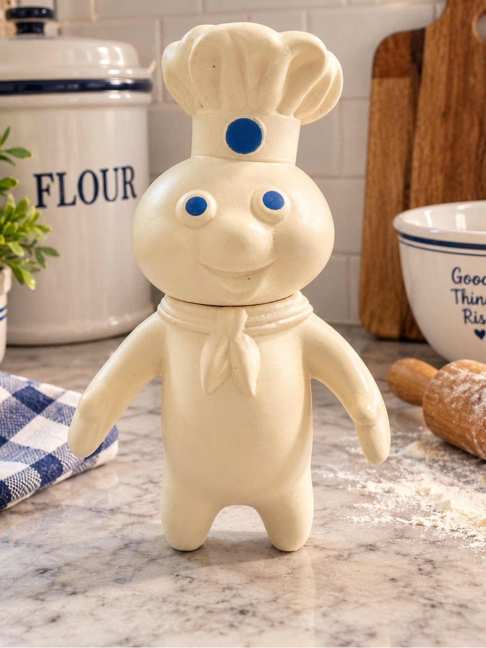 Vintage Pillsbury Doughboy Poppin’ Fresh Figure Kitchen Advertising Collectible